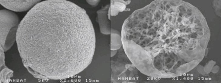 Hollow-shell particles